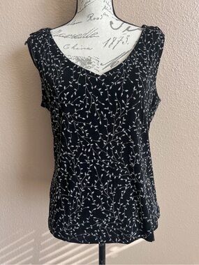 Ronnie Nicole VTG Glitter Sparkle Festive Sleeveless Blouse Layer Tank Top Large